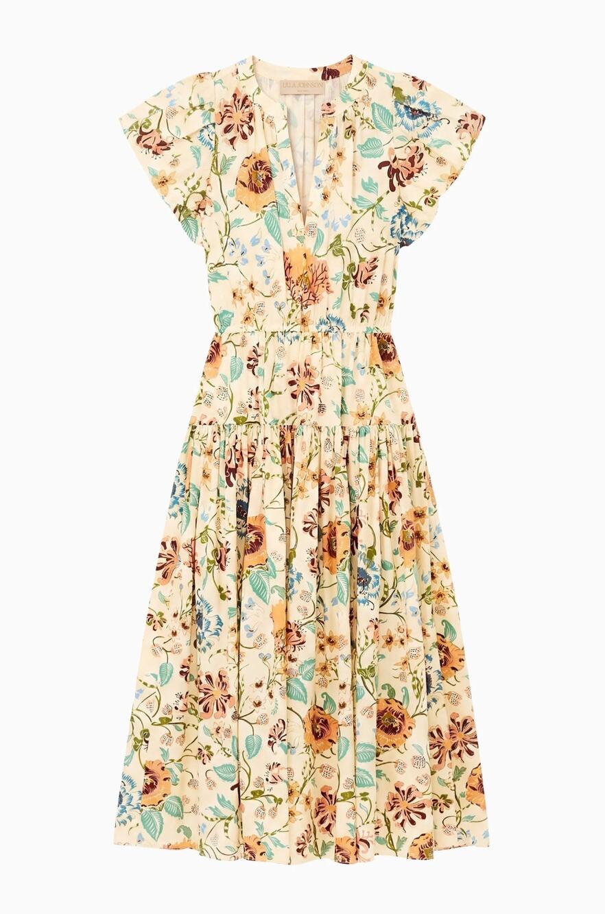 Ulla Johnson Marin Cotton Midi Dress Abalone